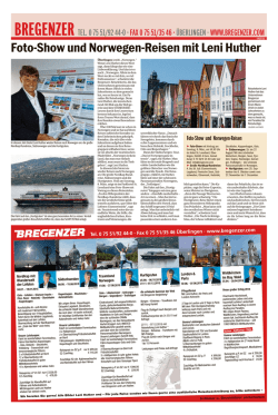 Foto-Show und Norwegen-Reisen mit Leni Huther