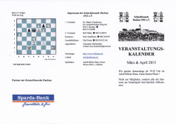 Veranstaltungskalender 03 + 04 / 2015