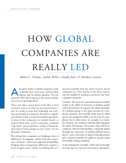 How Global Companies are Really Led