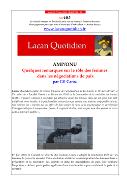 LQ 495 - Lacan Quotidien