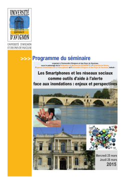 Programme du séminaire - Le laboratoire de géographie d`Avignon