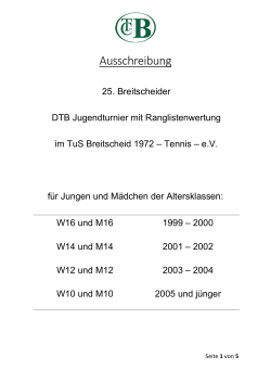 Ausschreibung - TVPro