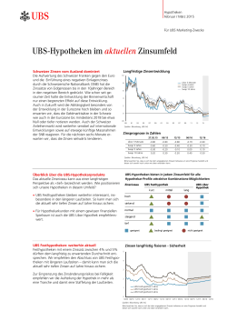 UBS Marktnews Hypotheken