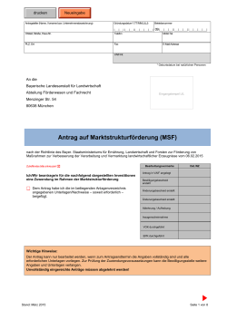 Antrag auf Marktstrukturförderung - Bayerisches Staatsministerium