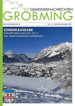 Gr&ouml;bminger Gemeindenachrichten Sonderausgabe 2015
