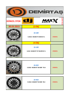 G&Uuml;NCEL STOK 20.03.2015