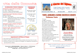 Foglio liturgico della Comunità di San Zeno Maggiore – Verona