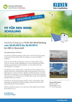 Erneuerbare Energien - Fit für den Wind Schulung
