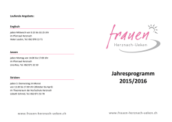 Jahresprogramm 2015/2016 - Frauen Herznach
