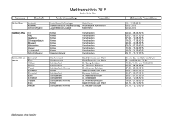 Marktverzeichnis 2015