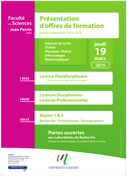 PROGRAMME Pr&eacute;sentation form