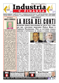 Industria e finanza 21 marzo 2015