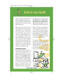Drink to Your Health - SNAC