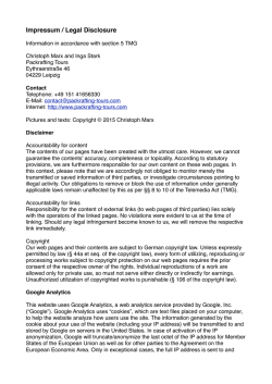 Impressum / Legal Disclosure