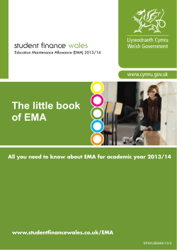 The little book of EMA - Student Finance Wales