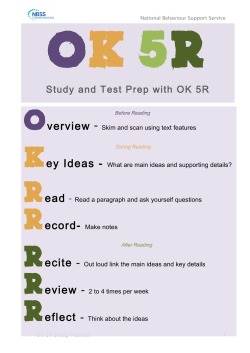 Study and Test Prep with OK 5R