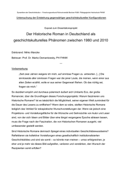 Der Historische Roman in Deutschland als