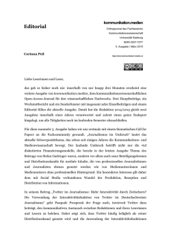 Editorial - kommunikation.medien