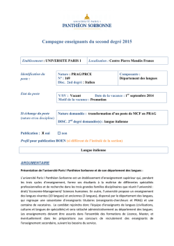Fiche de poste 2015 PRAG ITALIEN DEF
