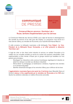 Emmanuel Macron annonce « ServIndus Lab. » Rouen, territoire d