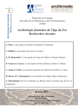 Programme séminaire 2015 SPP1 - Archéologie des Sociétés