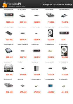 Catálogo de Discos duros internos