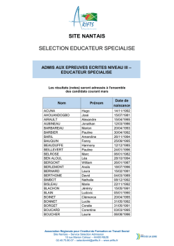 Educateur Sp&eacute;cialis&eacute; - Nantes/Rez&eacute;