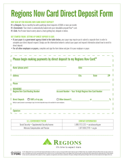 Regions Now Card Direct Deposit Form