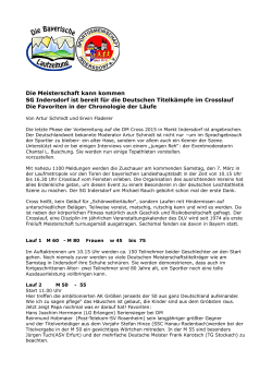 Cross DM Vorschau Deutsche Meisterschaften im Crosslauf 2015