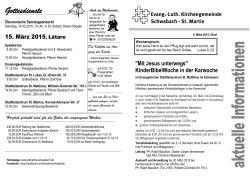 Gottesdienste - Kirchengemeinde Schwabach