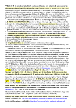 Josef Stocker zu Vitamin D