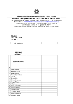 Graduatoria alunni scuola Infanzia Penati