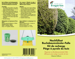 Nachfüllset Buchsbaumzünsler-Falle Kit de recharge Piège à pyrale