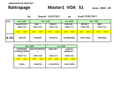 Rattrapage Master1 VOA S1 Année : 2014