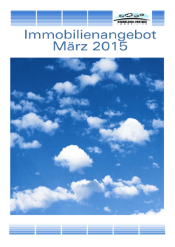 Immobilienangebot M&auml;rz 2015