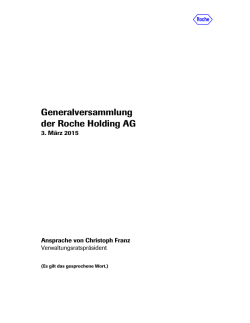 Rede Christoph Franz