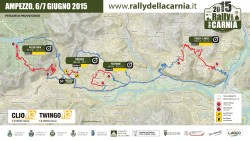 percorso provvisorio - Rally Valli della Carnia 2015