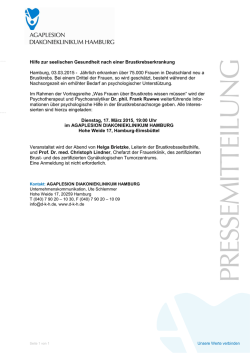 Hilfe zur seelischen Gesundheit nach einer Brustkrebserkrankung