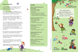 Die st&auml;dtischen Tageseinrichtungen f&uuml;r Kinder in
