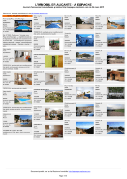 Journal immobilier ALICANTE - Immobilier Espagne