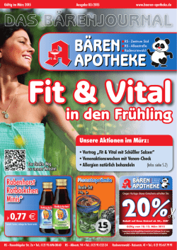 in den Fr&uuml;hling - B&auml;ren Apotheke