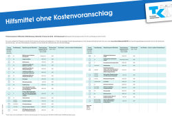 Informationsflyer Hilfsmittel ohne Kostenvoranschlag (PDF, 157 KB