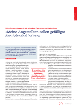 «Meine Angestellten sollen gefälligst den Schnabel halten»