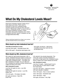 What Do My Cholesterol Levels Mean?