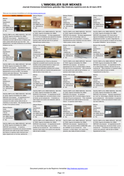 journal PDF hebdomadaire - Immobilier &agrave; Meknes