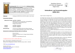 Gottesdienst- und Veranstaltungsplan M&Auml;RZ 2015