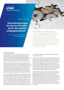 Herausforderungen f&uuml;r Service Provider durch das