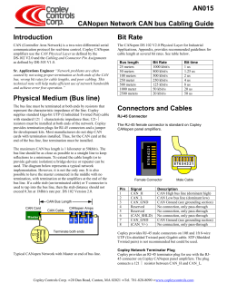 CAN Bus Cabling Guide