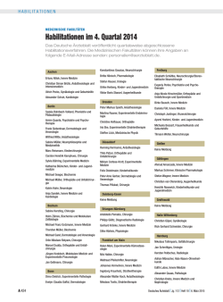 Habilitationen im 4. Quartal 2014