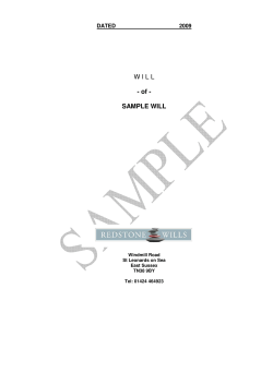 W I L L - of - SAMPLE WILL